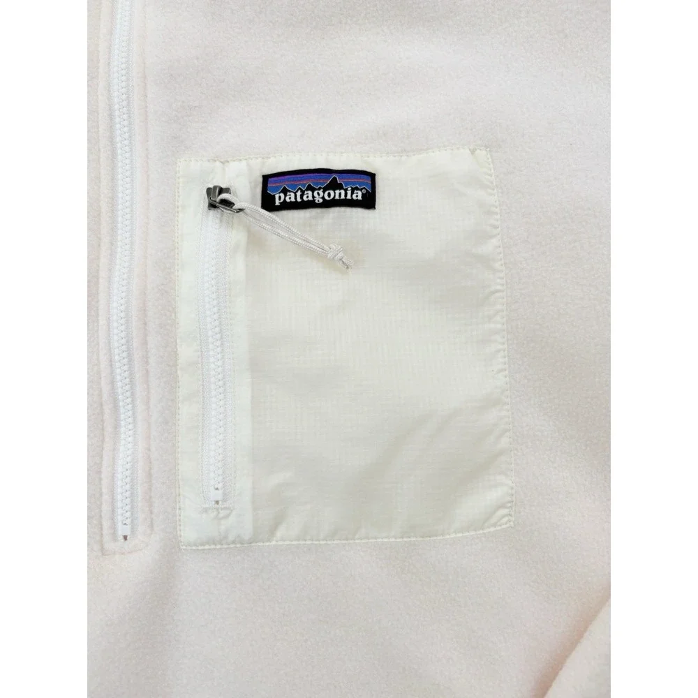 Patagonia Women's Microdini 1/2 Zip Pullover Natural Ivory Lightweight Gorp L